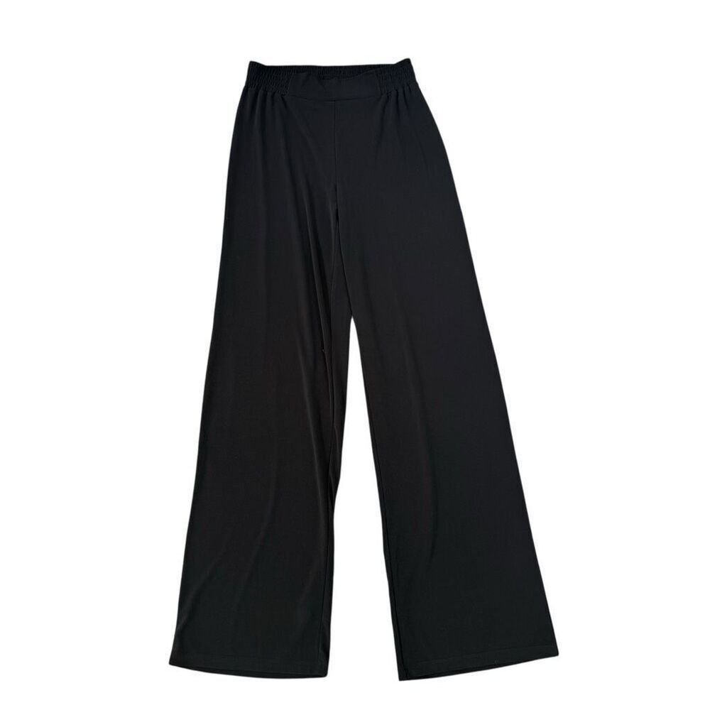 IMAN Global Chic Runway Jersey Pull-On Pant Black size ST NWOT